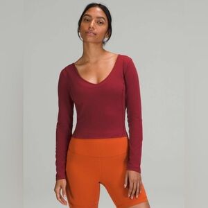 Lululemon Align Long Sleeve Shirt in Mulled Wine
